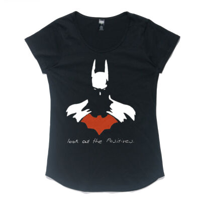 Isaac's Posititive Batman - Womens V Neck - Darker Thumbnail