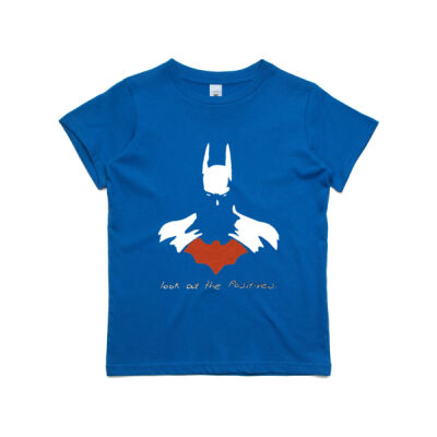 Isaac's Posititive Batman - Kids Blue Tee Thumbnail