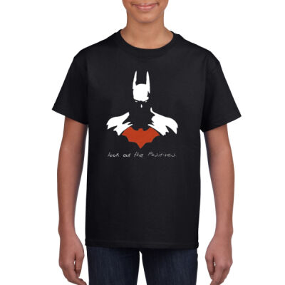 Isaac's Posititive Batman - Kids Navy Blue Tee Thumbnail